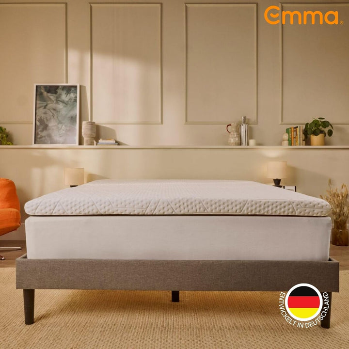 Emma Premium-Matratzenauflage 90 x 200 cm, 8 cm | 2 temperaturausgleichende &amp; Feste Schichten | HRX-