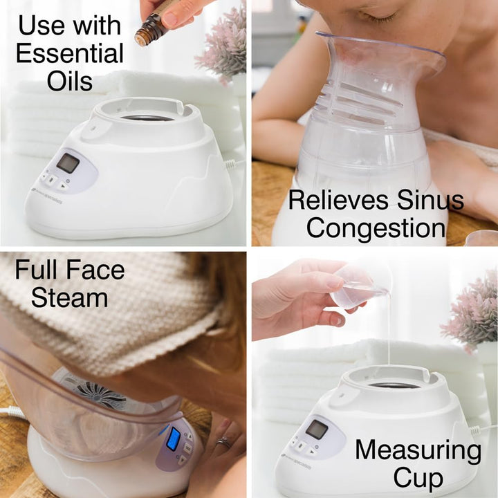 Rio Beauty Gesichtssauna Spa mit Dampf-Inhalator FSTE2 Weiss