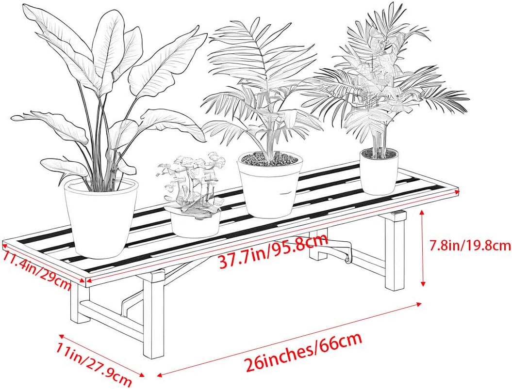 DHYGOTFUR Pflanzenständer Blumenständer Draussen& Innen Aluminium, Blumenbank Pflanzen Blumenregal f