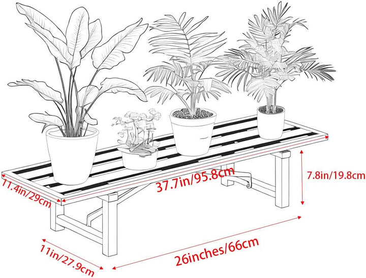 DHYGOTFUR Pflanzenständer Blumenständer Draussen& Innen Aluminium, Blumenbank Pflanzen Blumenregal f