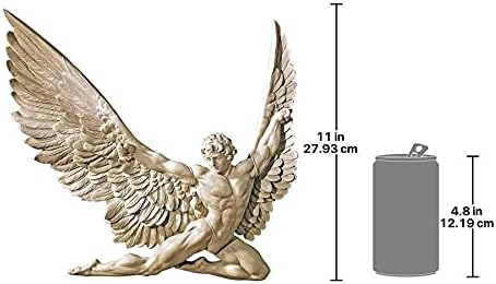 Design Toscano Wandskulptur in Form des Ikarus, für Garten, Masse: 4 x 28 x 28 cm 1er-Set, 1er-Set