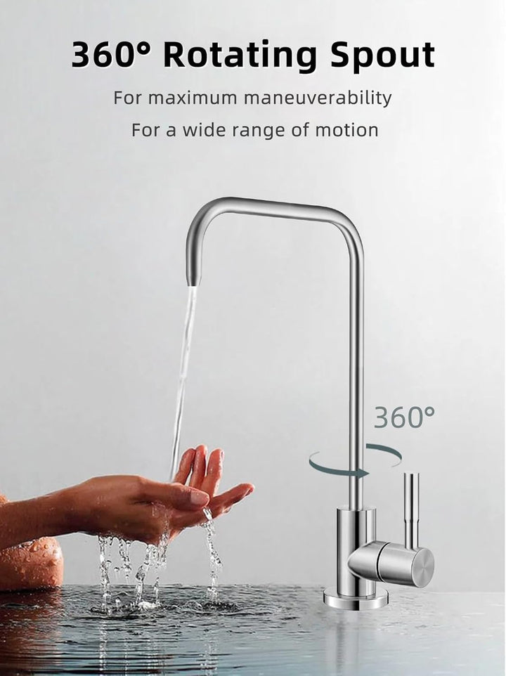 Trinkwasserhahn, bleifreier Wasserfilter-Wasserhahn,Umkehrosmose-Wasserhahn für Küchenspüle, gebürst