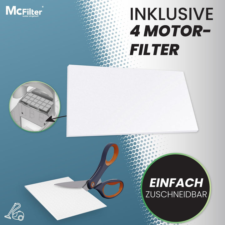 McFilter I 20 Staubsaugerbeutel + 2 Hepa Filter geeignet für AEG VX9-2-ÖKO Staubsauger, 5-lagiger Be
