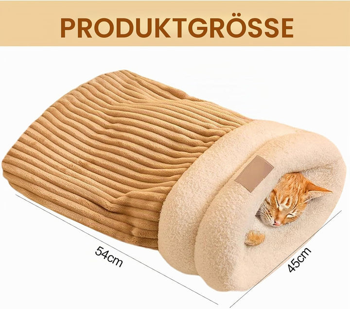 Katzenschlafsack,katzenschlafsack flauschig,Bequemes Katzen Schlafsack,Cat Winter Sleeping Bag,Schla