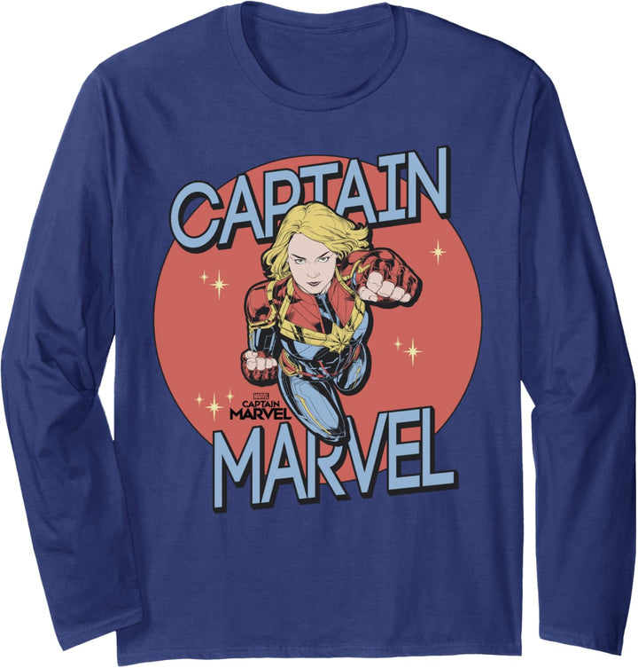 Captain Marvel Circle Portrait Langarmshirt
