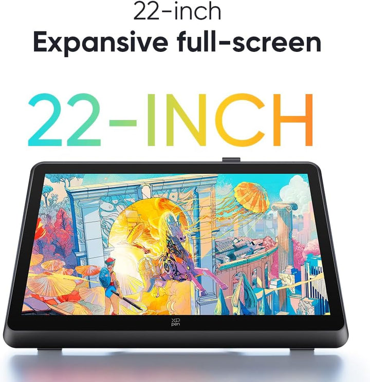 XPPEN Artist 22 Plus Grafiktablett mit Display 16K Druckstufen, Grafiktablett Digital Zeichnung FHD