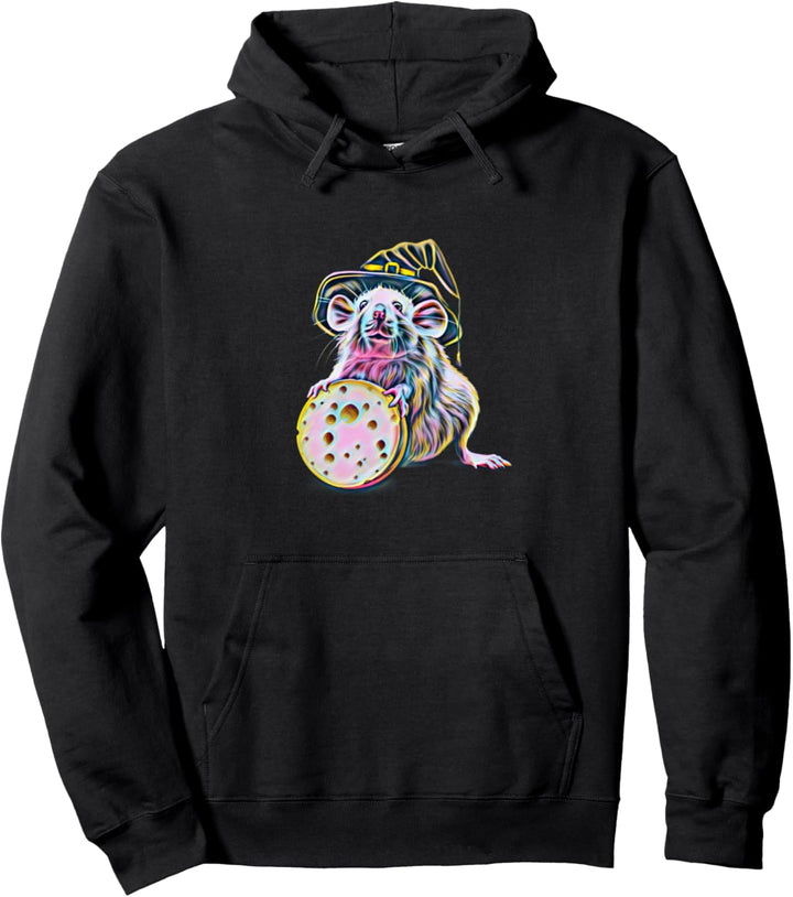 Ratten Motiv süsse Ratte Nagetiere Käse Haustiere Ratte Pullover Hoodie