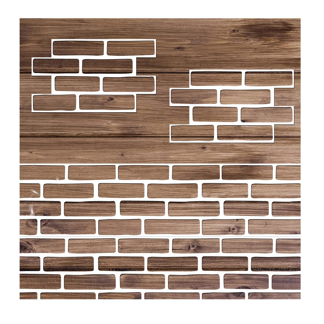 4 Stück Ziegelschablonen zum Malen von Wänden, 43,2 x 25,4 cm, wiederverwendbare Ziegelstein-Schablo