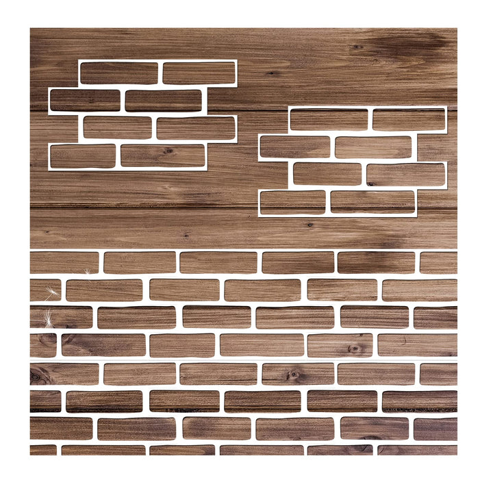 4 Stück Ziegelschablonen zum Malen von Wänden, 43,2 x 25,4 cm, wiederverwendbare Ziegelstein-Schablo