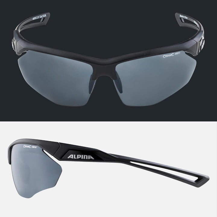 ALPINA NYLOS HR - Verspiegelte und Bruchsichere Sport- & Fahrradbrille für Erwachsene, individuell a
