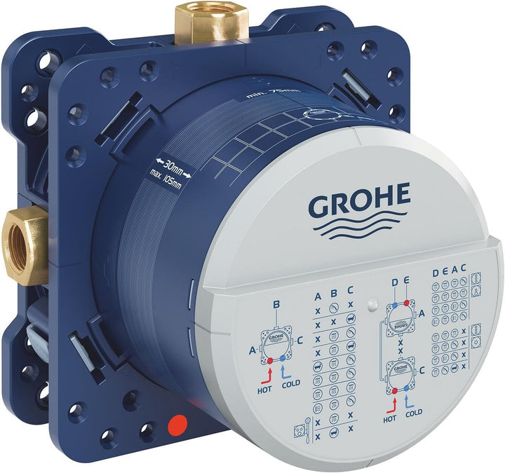 GROHE Rapido SmartBox | UP-Rohinstallation - Unterputz-Einbaukörper | 3 Abgänge 1/2 Zoll | 35600000,