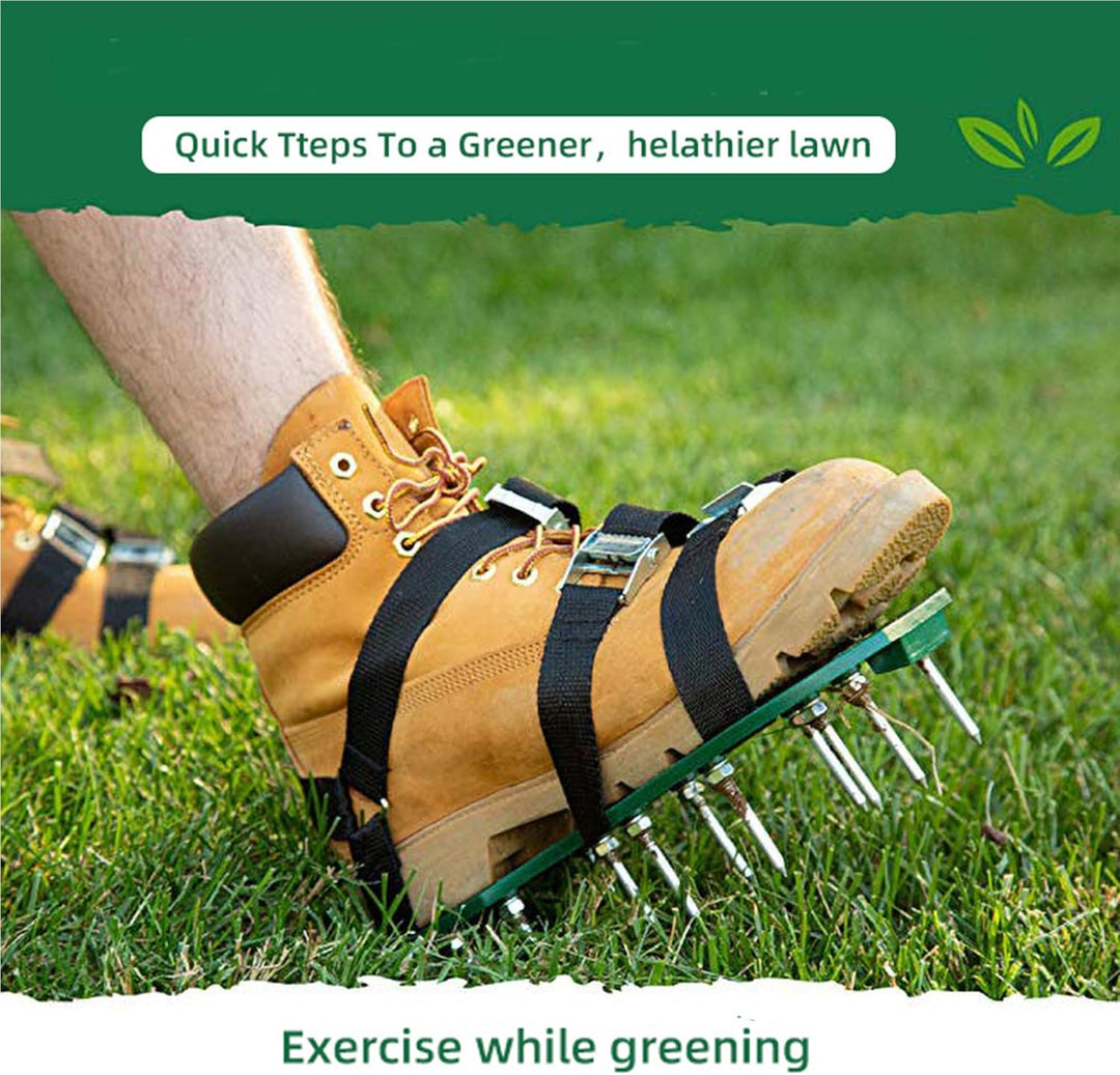 MZSX Idealer Rasenaufblaser Für Höfe Und Gärten, Schwarz, Rasenaufblasschuhe, Gartenschuhe Mit Nylon