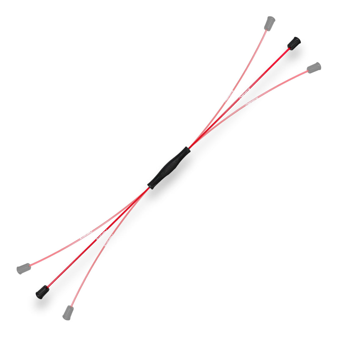 MSPORTS Schwingstab Premium 160 cm – Fitness Swingstick aus Fiberglas für Ganzkörpertraining in Rot