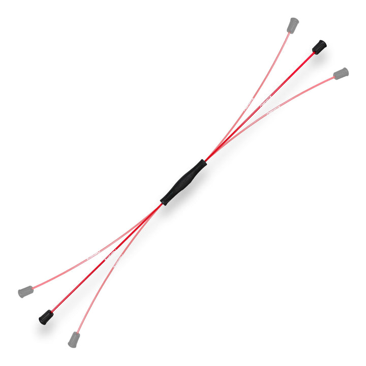 MSPORTS Schwingstab Premium 160 cm – Fitness Swingstick aus Fiberglas für Ganzkörpertraining in Rot