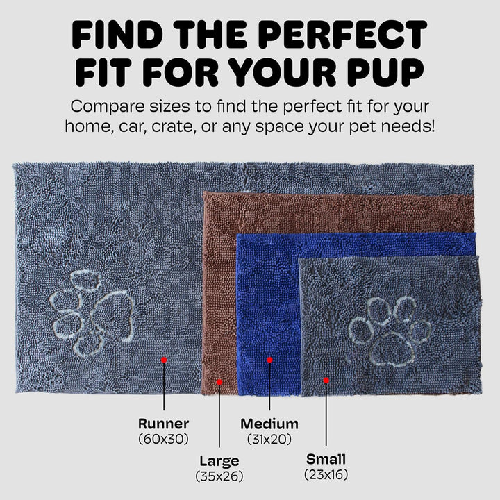 Dog Gone Smart Dirty Dog Fussmatte, Small, cool Grey, 40 x 60 cm (Rechteckig) Cool Grey
