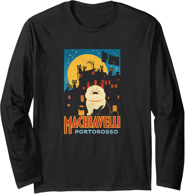 Disney Pixar Luca Machiavelli Portorosso Moon Poster Langarmshirt