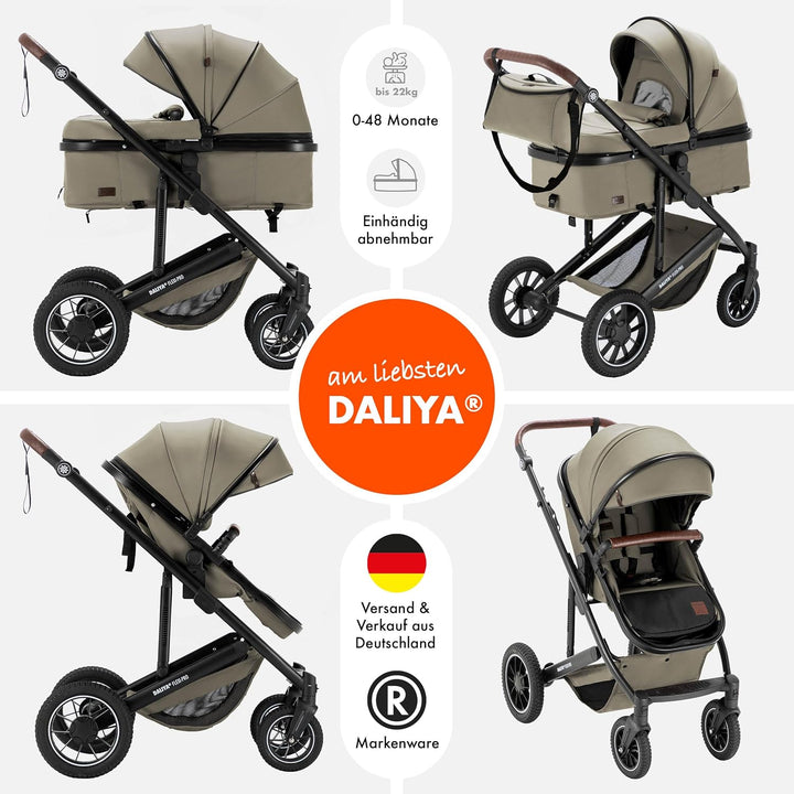 Daliya® FLEXI-PRO M 2in1 Kinderwagen &amp; Buggy (Beige), Beige