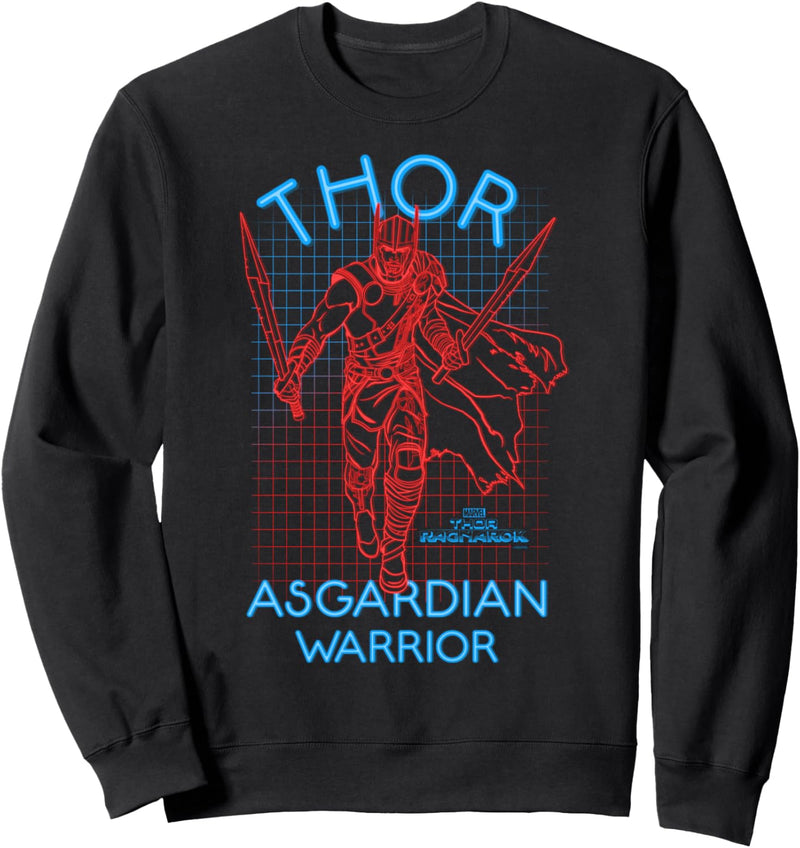 Marvel Thor: Ragnarok Asgardian Warrior Outline Grid Sweatshirt