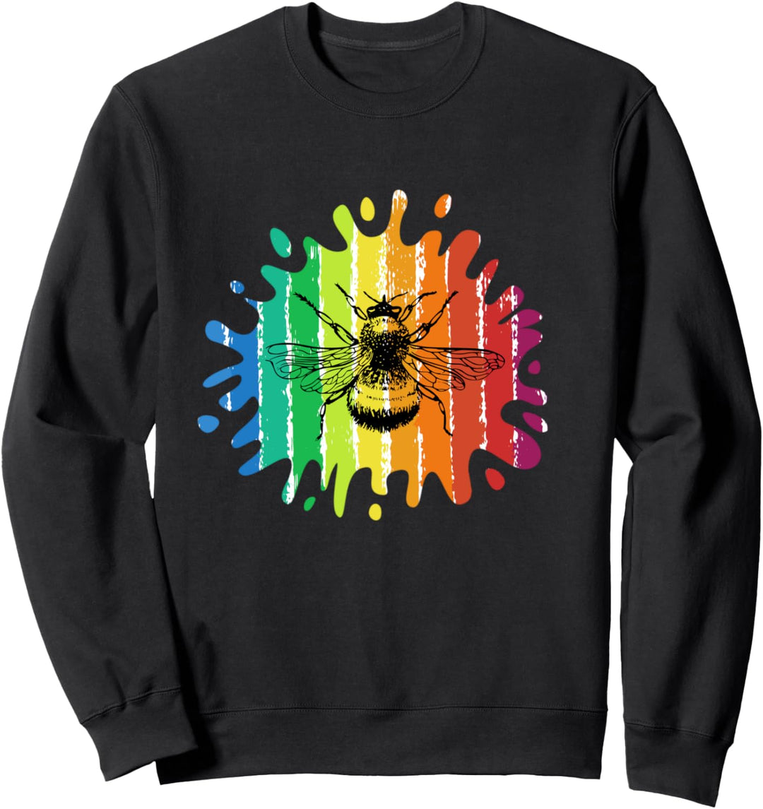 Netter Bienengrafik-Regenbogen Sweatshirt