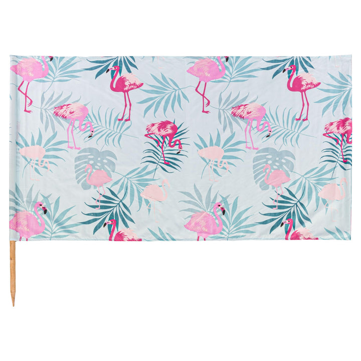 Strandzaun Wandschirm Sichtschutz, Strand Abdeckung 6 Meter H 100 cm bei Flamingos, aus Polyester un