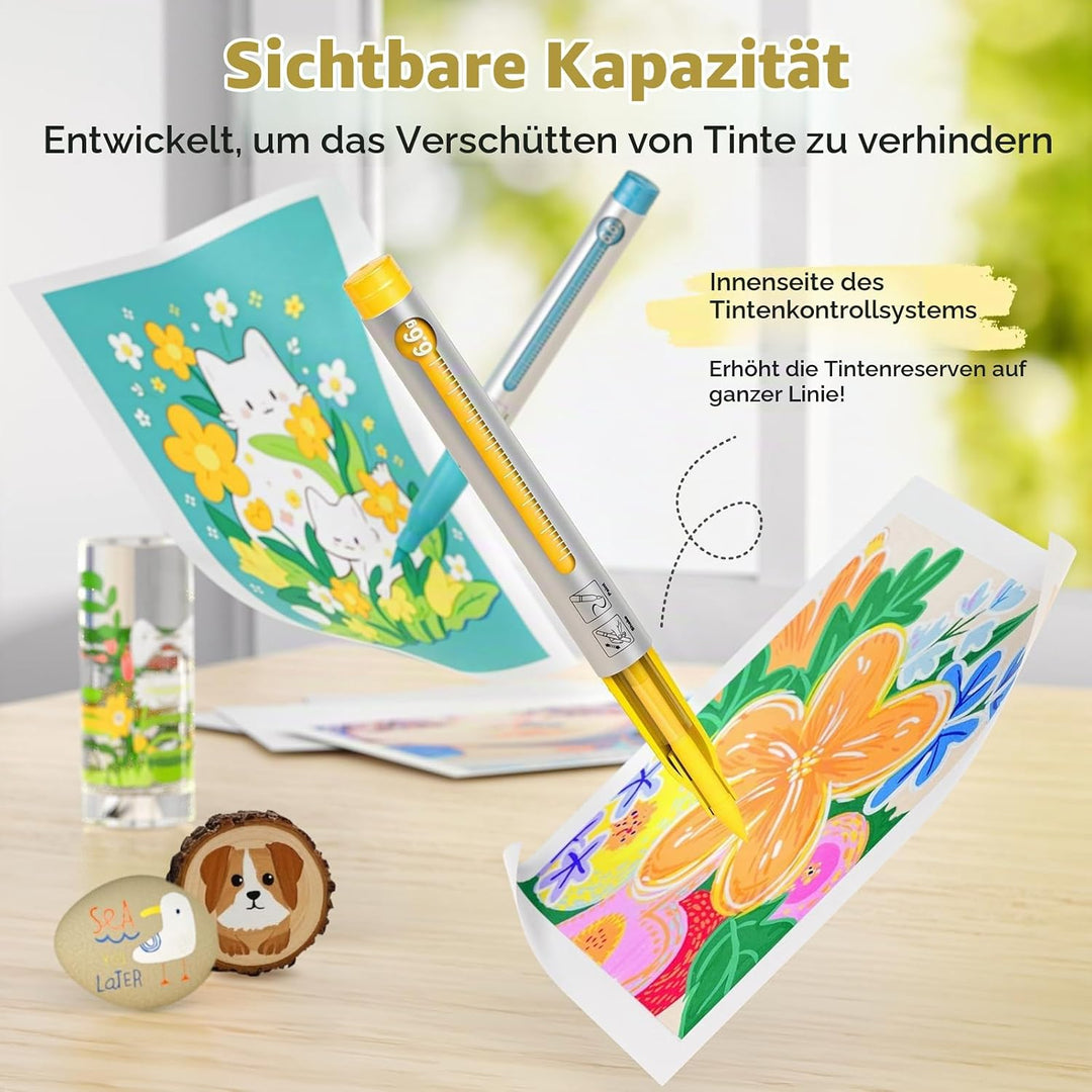 High-Capacity Creative Paint-like Acryl Marker, Acryl Paint Marker Pinsel Tip 36 Farben Acrylstifte