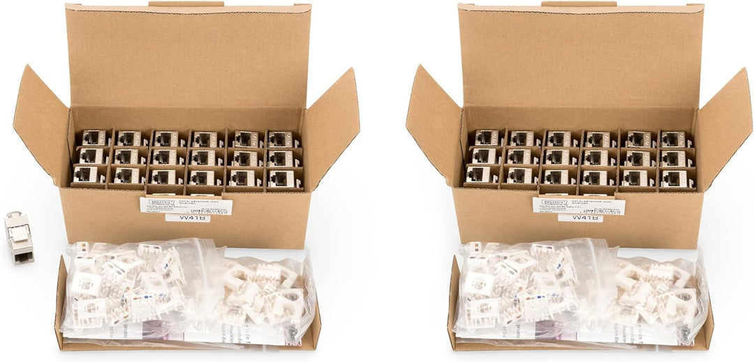 DIGITUS Keystone-Modul Cat-6A Geschirmt - 48 Stück - RJ45-Buchse - 500 MHz 10GBase-T - AWG 26-22 - W