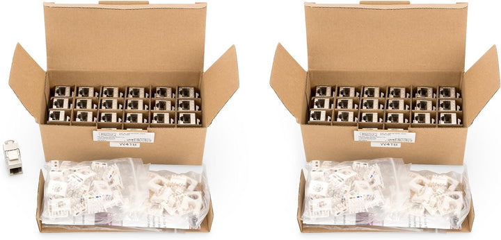 DIGITUS Keystone-Modul Cat-6A Geschirmt - 48 Stück - RJ45-Buchse - 500 MHz 10GBase-T - AWG 26-22 - W