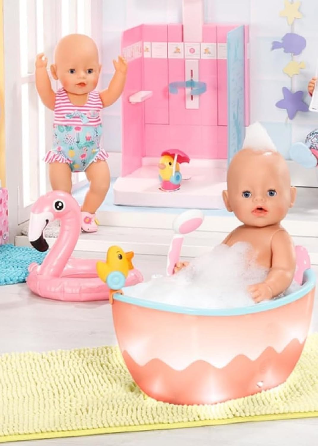 Zapf Creation 832691 BABY born Bath Badewanne - Puppenbadewanne mit Farbwechsel- und Soundfunktion,