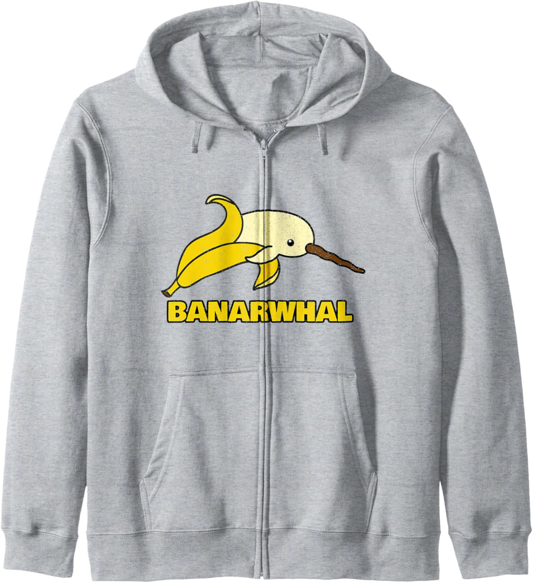 Lustiger Narwal Bananen Einhorn des Meeres Verzaubertes Tier Kapuzenjacke