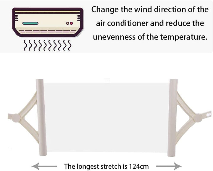 DOOGDOOG AIRE Acondicionado Deflector de AIRE Acondicionado einziehbar Deflexón de 180 Grad