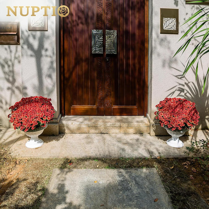 NUPTIO 2 Stück Pflanzen Blumenspindel, Dekorative Urne aus Kunststoff mit Einer Höhe von 26cm, Hoher