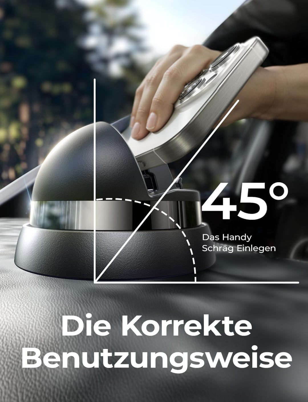 LISEN Handyhalterung Auto Handyhalterung 360° [ 2024 Einfach zu Benutzen ] Handy Halterung Auto Arma