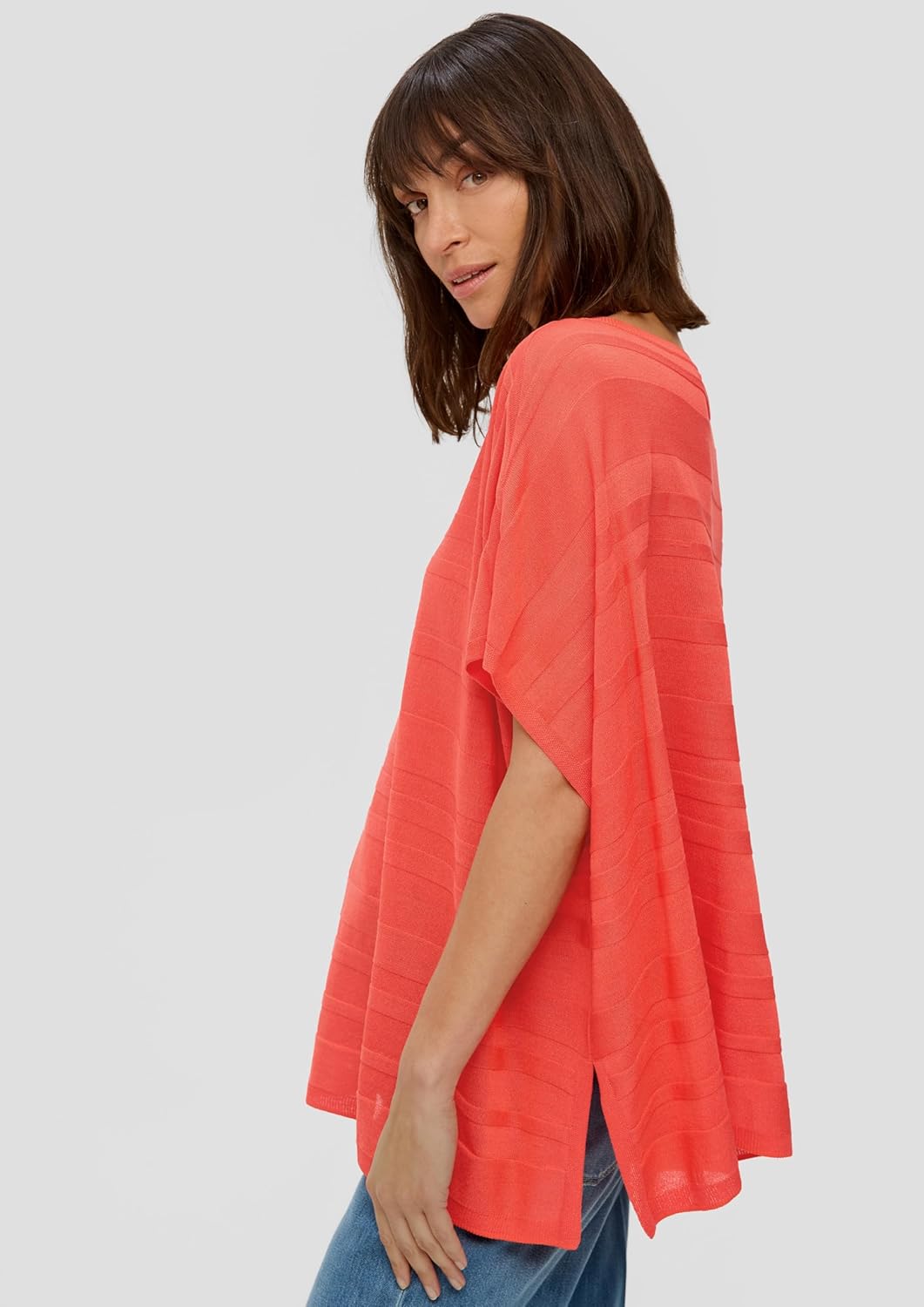 s.Oliver Damen Poncho Einheitsgrösse 2590_orange, Einheitsgrösse 2590_orange