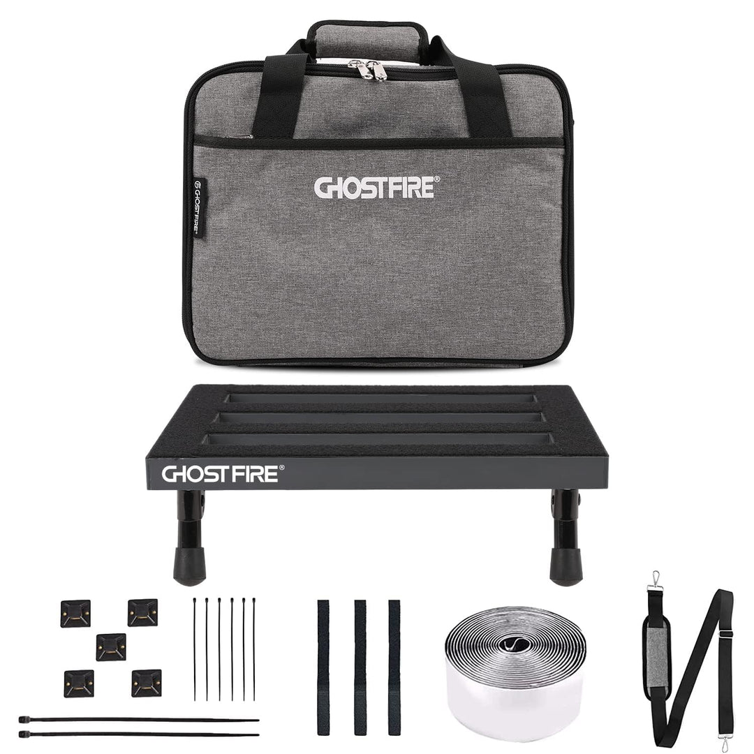Ghost Fire Gitarren-Pedalboard aus Aluminiumlegierung, superleichtes Effekt-Pedalboard mit Tragetasc