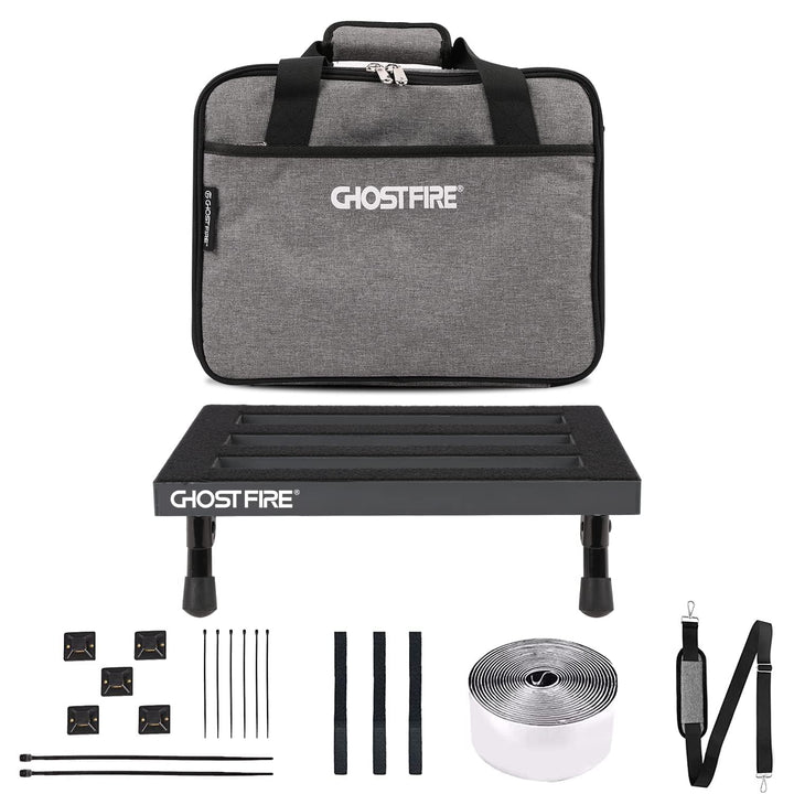 Ghost Fire Gitarren-Pedalboard aus Aluminiumlegierung, superleichtes Effekt-Pedalboard mit Tragetasc