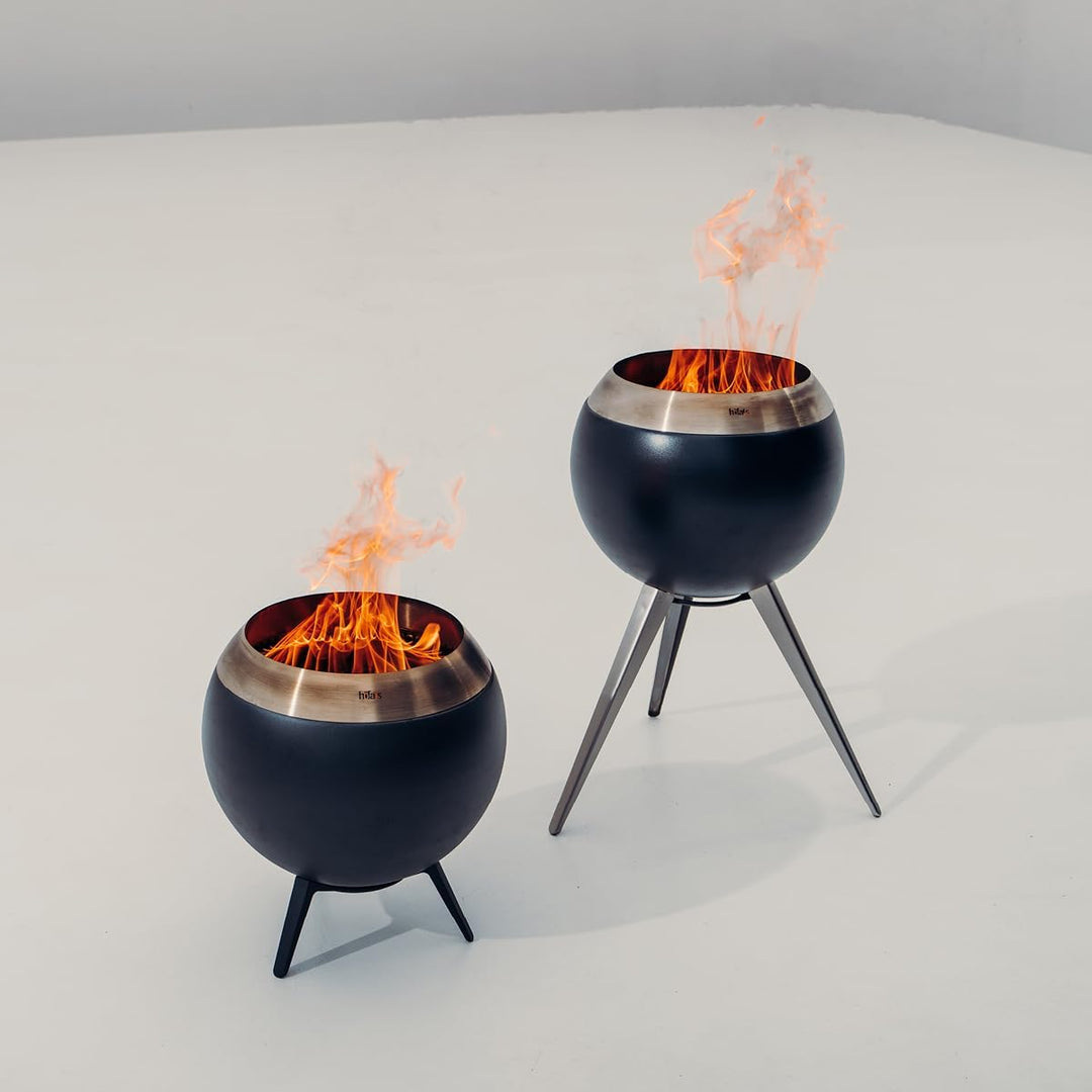 höfats - Moon hoher Fuss - Standfuss aus Edelstahl für erhöhten Stand - Zubehör für Moon Feuerkorb -