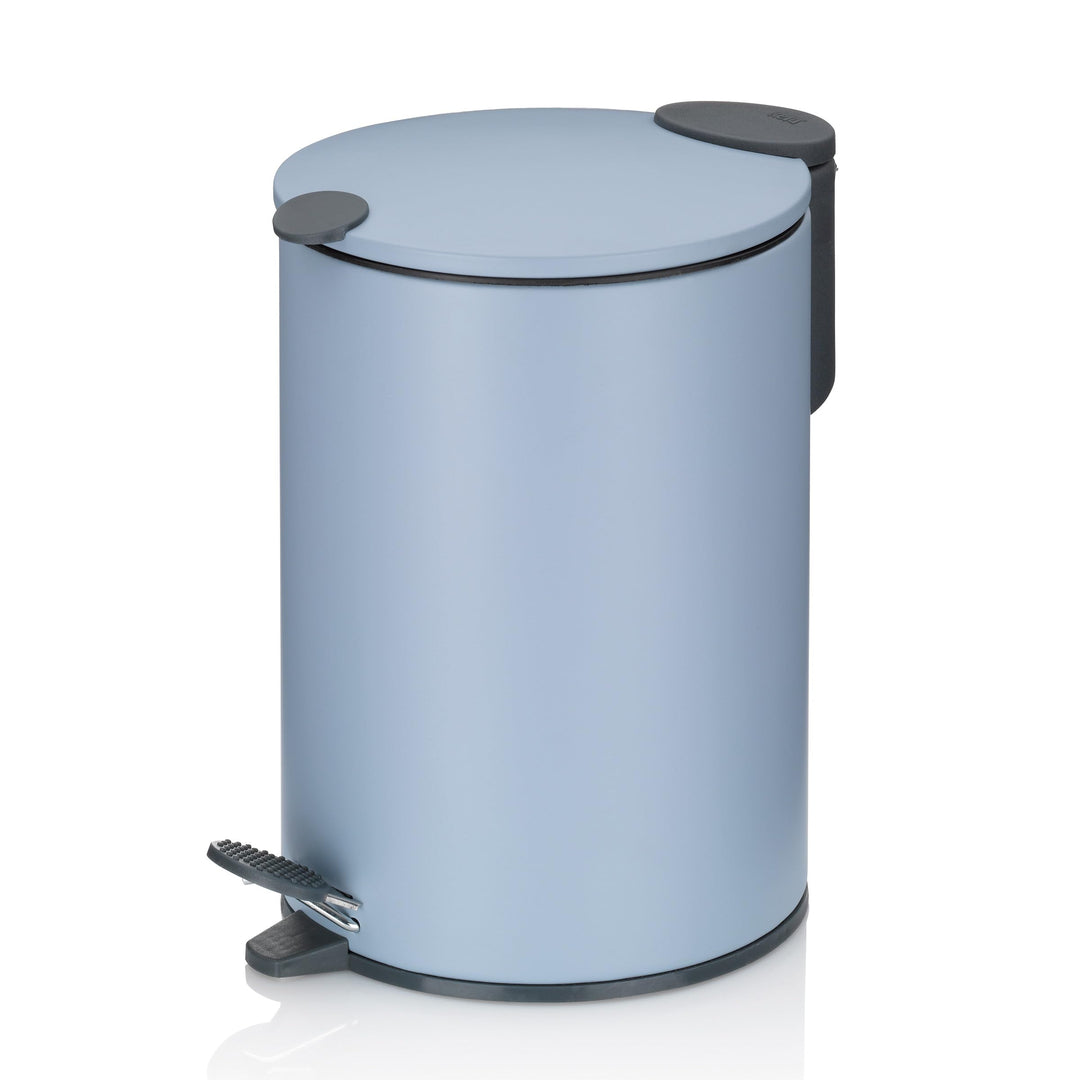 kela Kosmetikeimer 3l blau matt, Silent-Close-Deckel, Tretmülleimer Badezimmer MATS, Badmülleimer mi