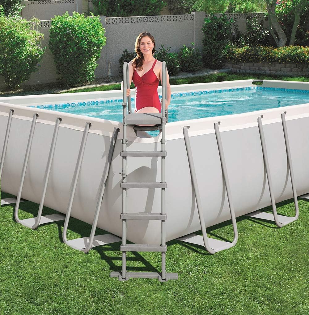 Bestway Poolzubehör Sicherheitsleiter, 132 cm, mehrfarbig, 132 cm