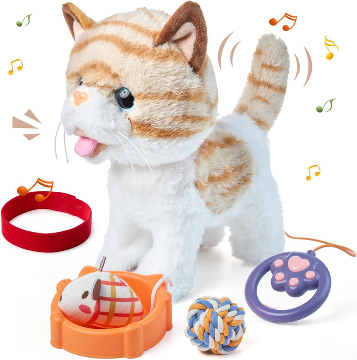 OR OR TU Katze Spielzeug Kinder Plüsch Kätzchen Elektronische Haustiere mit Ferngesteuerter, Interak