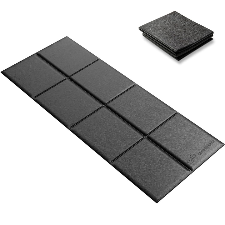 UREVO Faltbare Bodenschutzmatte 65 × 160 cm, Extra widerstandsfähige Laufbandmatte, 6 mm Dicke Fitne