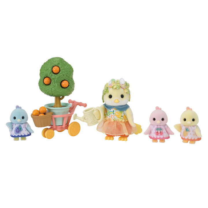 Sylvanian Families - 5860 Zitronenvogel Familie, Spielset mit Tierfigur und Zubehör, Tierfiguren, Vö