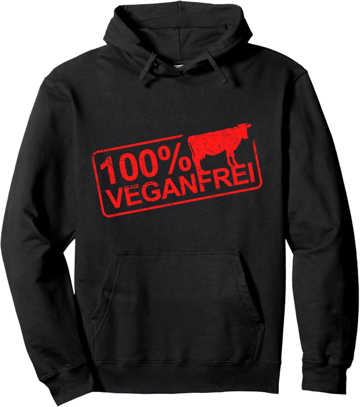 Vegan 100% Veganfrei Anti Vegan Pullover Hoodie