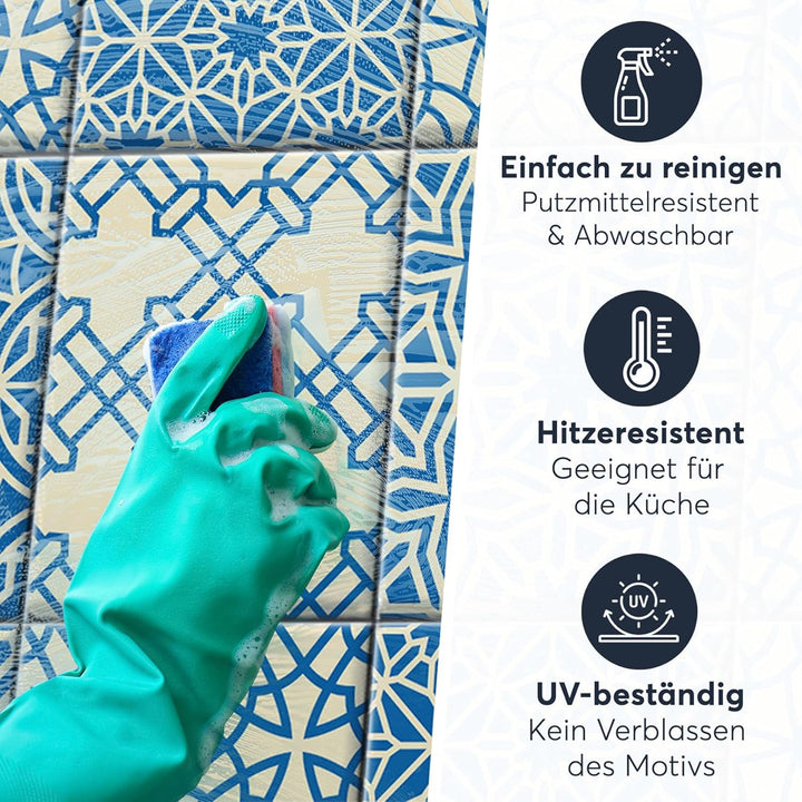 CREATISTO Klebefliesen Stickerfliesen Fliesenfolie - Hochwertige Sticker Aufkleber für Wandfliesen I