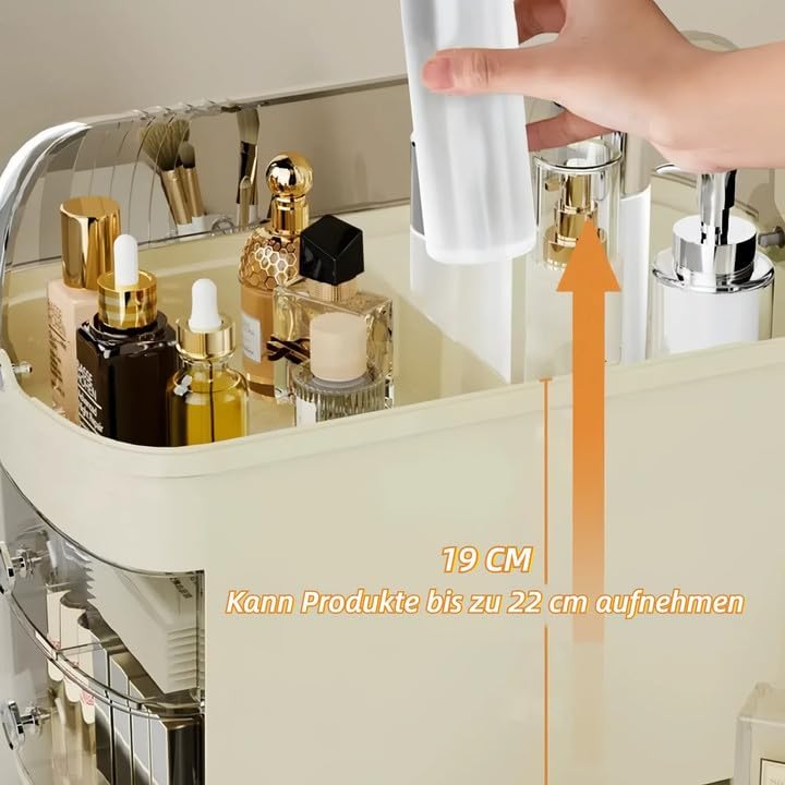 RMAN Make Up Kosmetik Organizer 3 Stöckig Multifunktionale Grosse Kapazität Schminktisch Organize mi