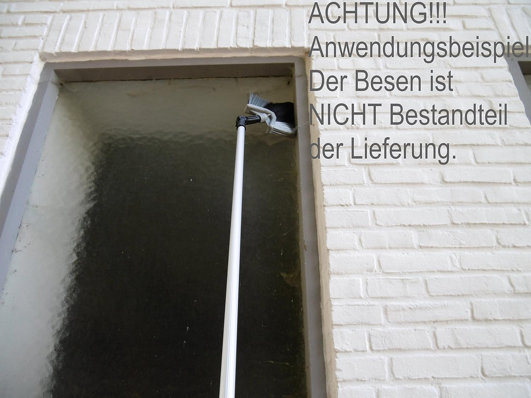 EXCOLO Teleskopstiel 4 m Teleskopstange lang Stiel für Fenster Reingier Besen Obst plücken Fassaden