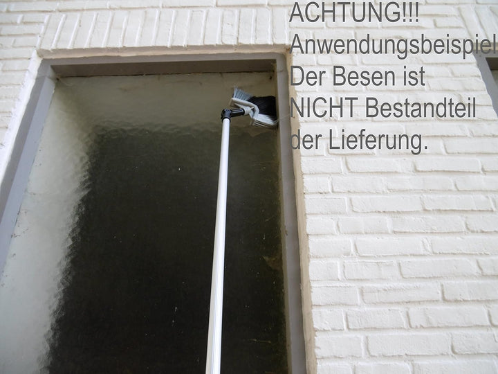 EXCOLO Teleskopstiel 4 m Teleskopstange lang Stiel für Fenster Reingier Besen Obst plücken Fassaden