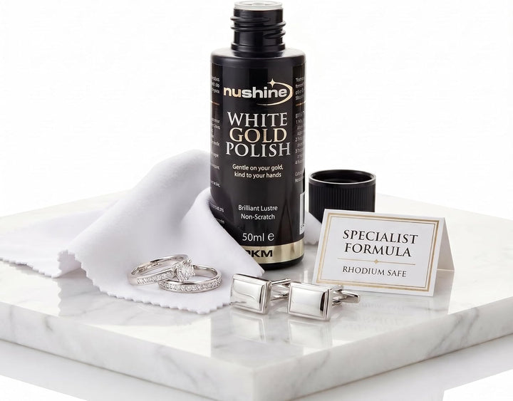 Nushine White Gold Polish 50ml - eco-friendly formulation by Nushine Weissgoldpolitur 50 ml (1er Pac