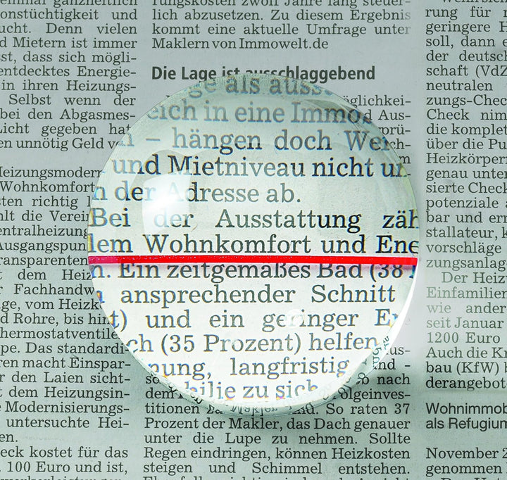 Schweizer Hellfeld-Lupe Ø 65 mm Mit