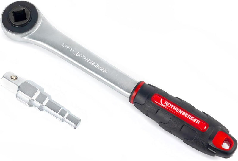 ROTHENBERGER 73297 Chrom-Vanadiumstahl Uni Stufenschlüssel Set mit Ratsche, 3/8" - 1" Arbeitsbereich