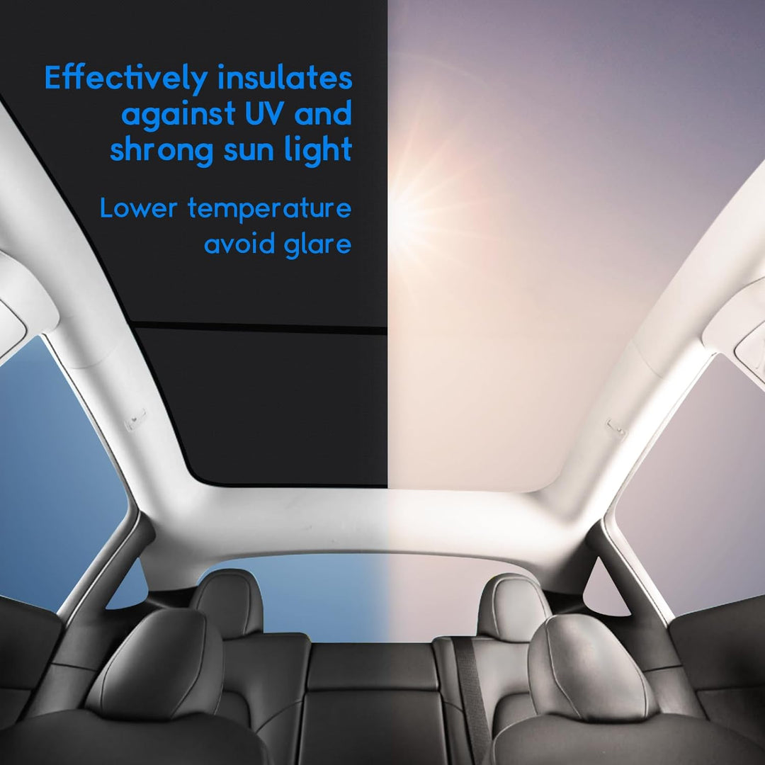 ThinsGo Tesla Model Y Sonnendach Sonnenschutz Abdeckung Blocks UV Strahlen Skylight Sonne UV Schutz